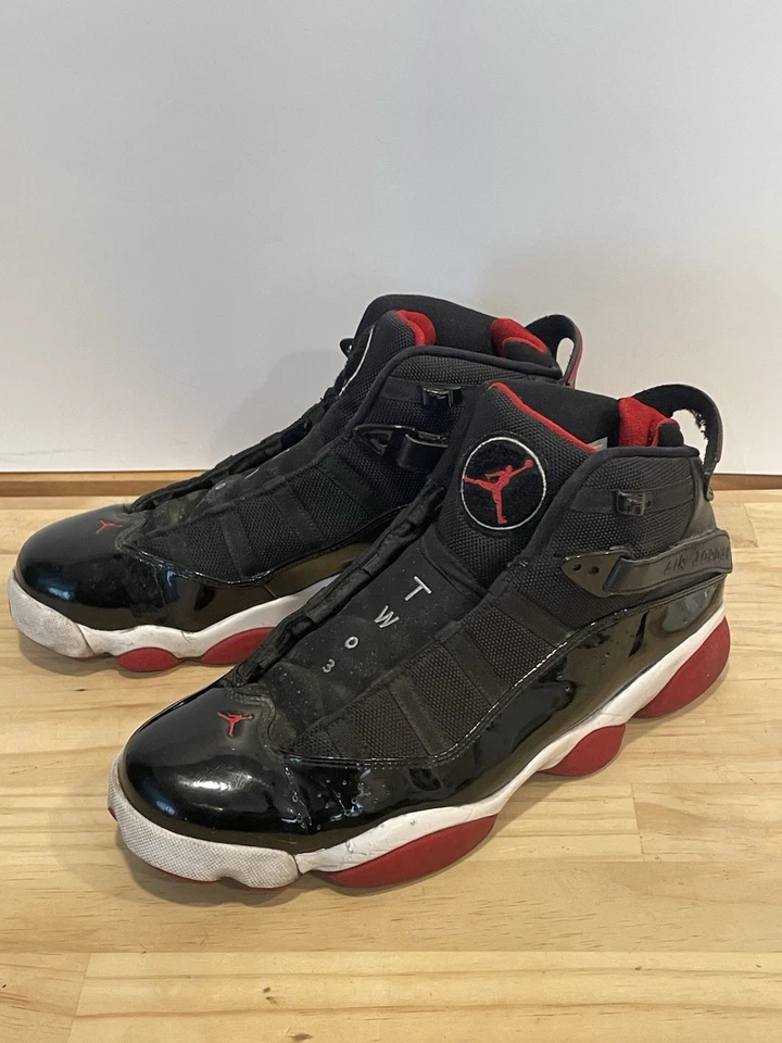 Sin Cordones Originales - Talla 10.5 Jordan 6 Anillos Criados 2013 - Usado (Nuevos Cordones Incluidos) Foto 2 de 4