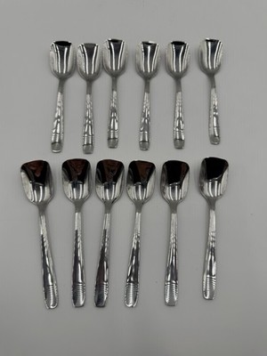 Inox 12 Pc Stainless Steel Gelato Ice Cream Spoons- Made in Italy- New in box