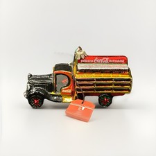 Vintage Coca-Cola Delivery Truck Ornament Glass Polonaise Kurt Adler 1996