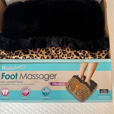Health Touch Unisex Foot Massager Size Regular Faux Fur Black