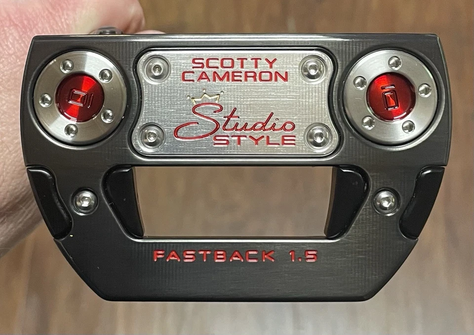 Scotty Cameron Studio Style Fastback 1.5 Putter - LH - New - Xtreme Dark - RED - Image 4 of 4