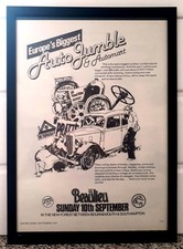 Framed original Classic Car Ad for the Beaulieu Autojumble from 1978