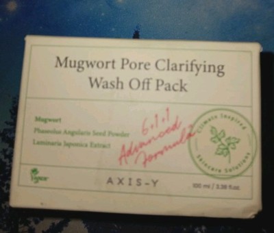 Axis-Y Mugwort Pore Clarifying Wash Off 100 ml / 3.38 fl.oz  EXP: 2027-01 (New)