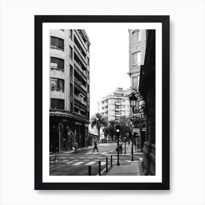 Schwarz-Weiß St Sebastian Street Gerahmtes Wandbild Poster Leinwanddruck Bild