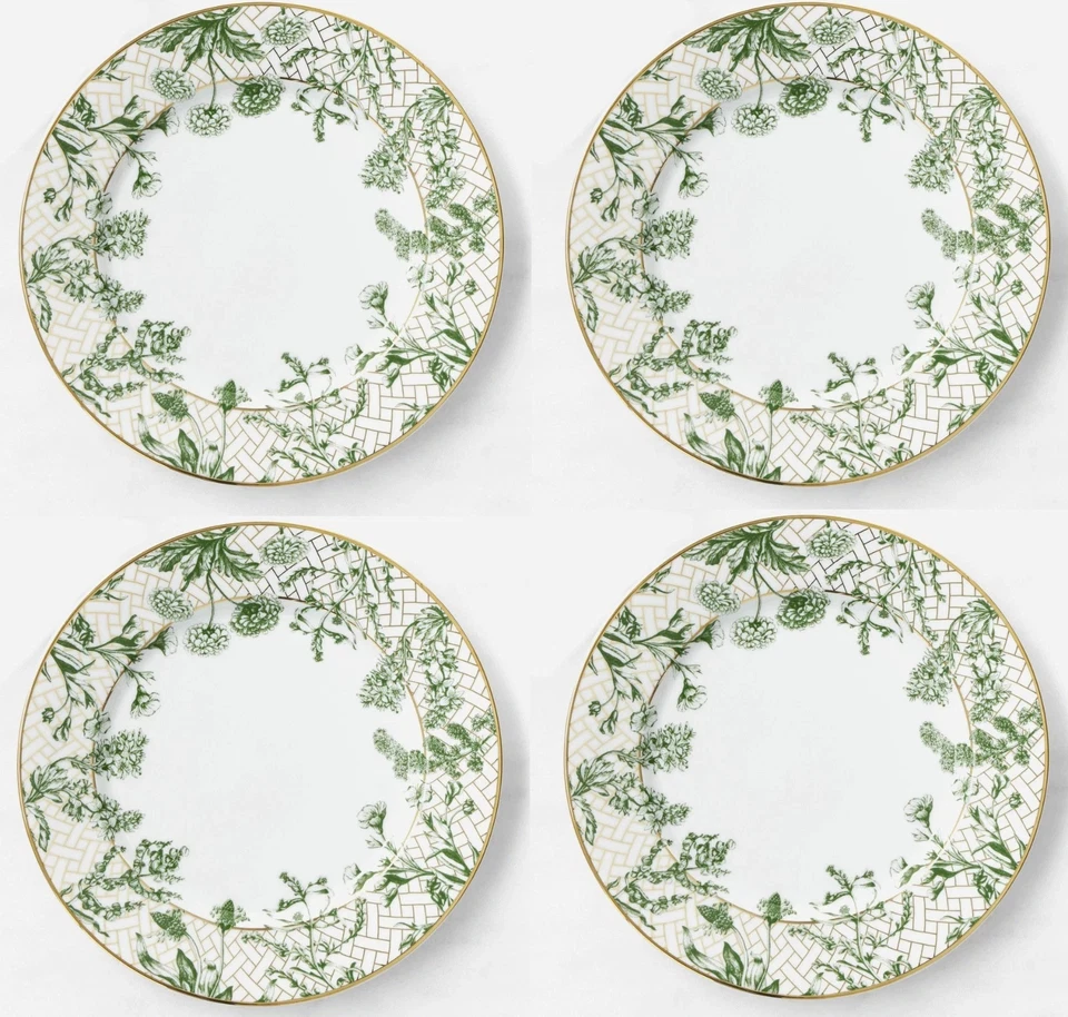 Williams Sonoma Jardín Ensalada Platos 8" Juego de 4 Pascua Nuevo Foto 4 de 4