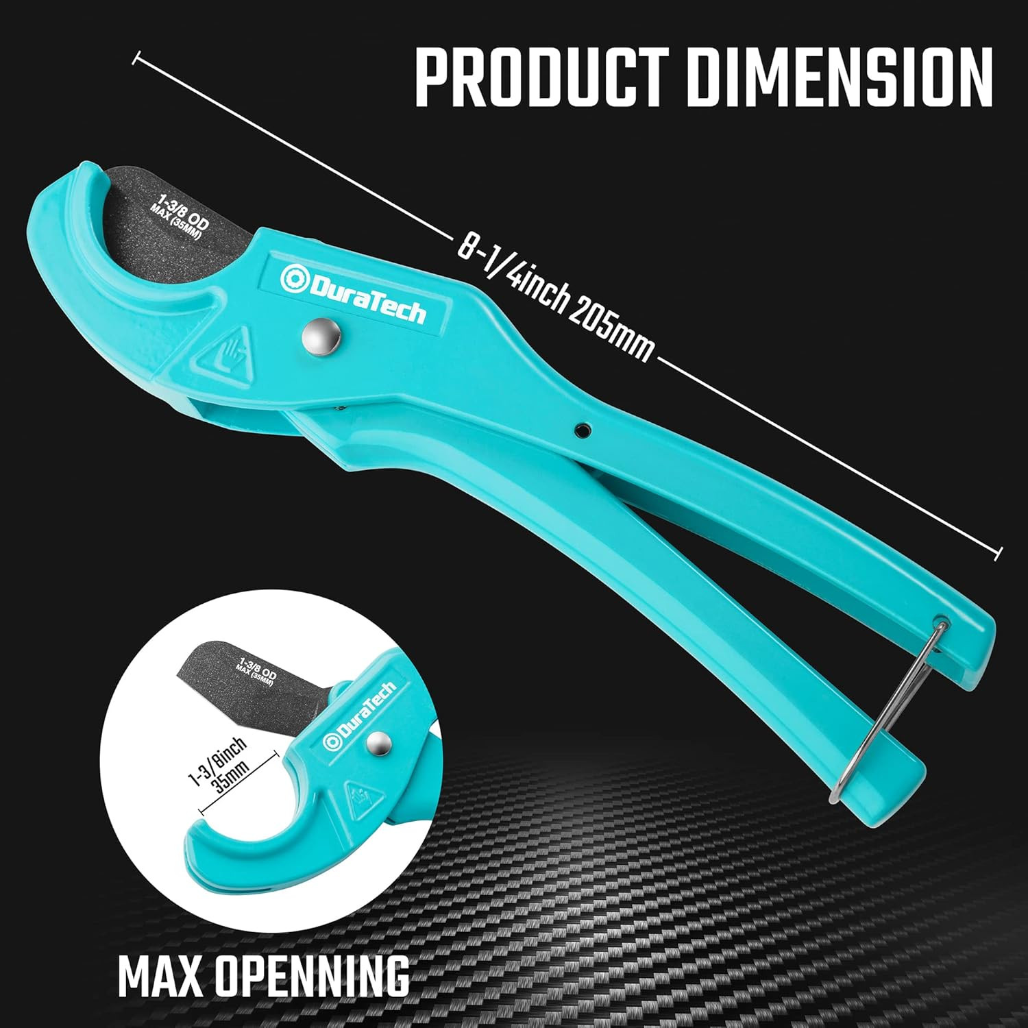 Ratchet Pipe Cutter 1/8–1 Inch PTFE Coated Tubing Cutter for PEX Hose