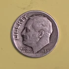 1948 (P) Roosevelt Dime 90% Silver Very Fine VF.  (DD-5)