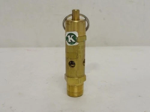 184018 New-No Box; Kingston 115-3/8 Pop Safety Valve; Brass; 3/8 MNPT; Set@040Ps