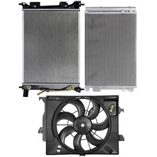 Electric Radiator Condenser And Cooling Fan Kit 12v For 2012-2013 Kia Rio