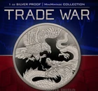 2025 Trade War Trump-1 oz .999 Silver Shield  Eagle vs Dragon MINIMINTAGE