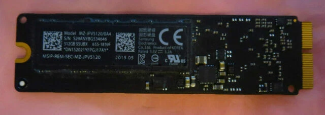 Apple 512GB Storage Capacity Solid State Drives