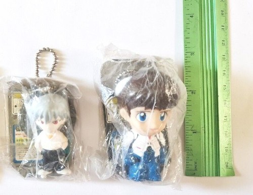 Neon Genesis Evangelion EVA Shinji Ikari Nagisa Kaworu Figure keychain Strap x 2 - Picture 1 of 4