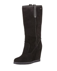 ugg wedge high shaft suede boots