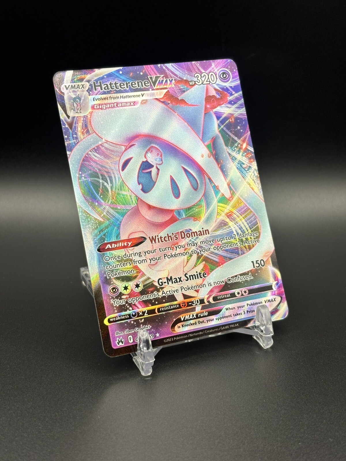 Hatterene VMAX 066/159 - Ultra Rare Crown Zenith Pokemon TCG Near Mint