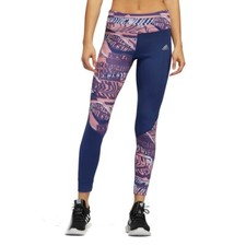 Adidas Own The Run City Clash Aeroready Leggings Purple Pink Women  s Size L NWT
