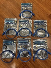 PCI-E 1x to 16x Powered USB3.0 GPU Riser Extender Adapter Card, 7 Pieces.