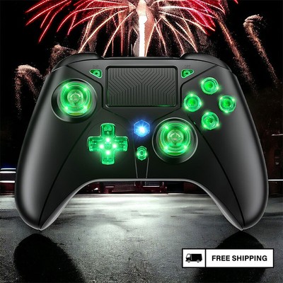 Button-RGB Wireless Controller For Sony PlayStation PS4 Pro/Slim Dual Vibration