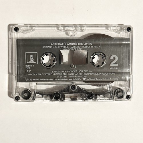 Anthrax Among The Living Cassette Tape Album USA OG 1987 1st Press Metal - Picture 5 of 6
