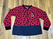 Disney Fleece Mickey Mouse Pajama Set - Top and Pants w/Feet Size Youth XL 16-18
