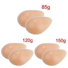 2 Silicone Waterdrop Shaped Fake Breast Bra Pad Mastectomy Boob Insert Enhancer