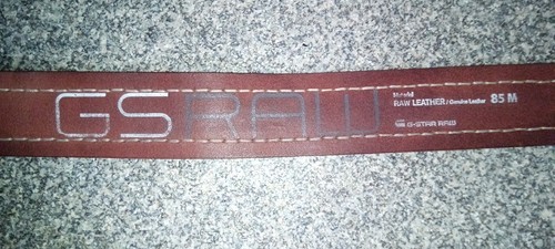 G STAR RAW Leather Gear cord belt - Two prong belt buckle vintage style - Brown - Picture 5 of 6