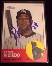 DAYAN VICIEDO 2012 TOPPS HERITAGE Autographed Signed AUTO Baseball Card 86 SOX