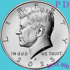 2025 P&D KENNEDY HALF DOLLARS SET CLAD UNCIRCULATED 