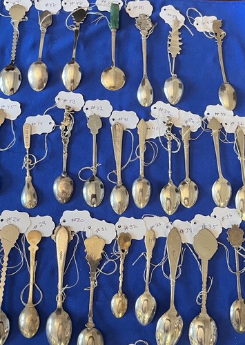 Collection-53 Spoons-925 Sterling, 835 Silver, 800 Silver, Silverplate & Marked - Picture 19 of 24
