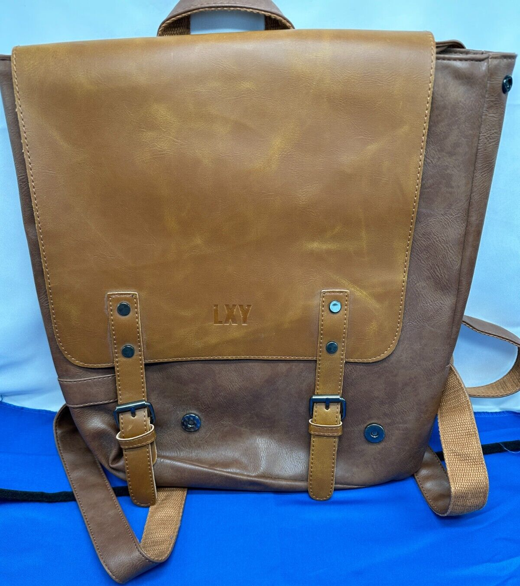bookbag backpack leather McKlein USA East Side 17" Leather, 2-in-1, Laptop & Tablet, Convertible Travel & Cross-Body Backpack Approx The Standard