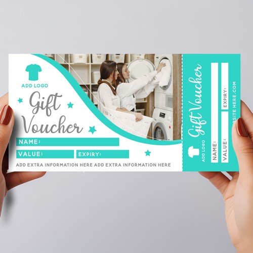 Dry Cleaning Clothes Washing Laundrette Any Details Business Gift Voucher - Picture 2 of 2