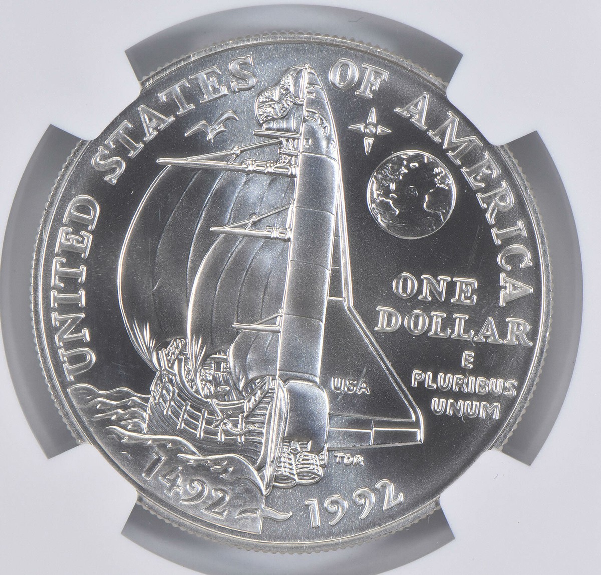 ブラジル共和国　共和国建国100周年記念　200クルザドスノボス銀貨　1989 MS70 1992-D Columbus Commemorative Silver Dollar NGC | eBay