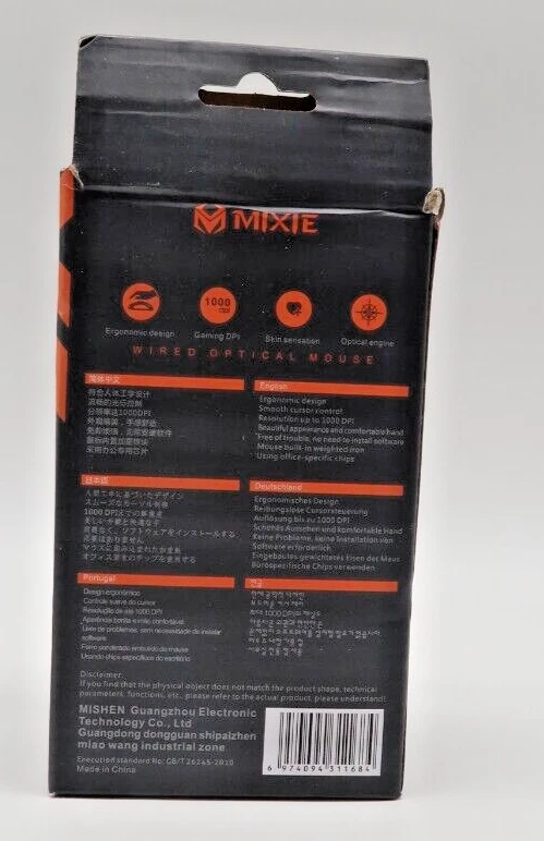 Mouse Optic Usb 3d Mixie X2 Ergonomico 1000 Dpi Laptop PC Brand New - Image 2 of 2