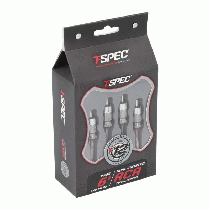 T-SPEC V12R6 / PREMIUM V12 SERIES 2-CHANNEL RCA AUDIO CABLES - 6 FOOT   **NEW** - Image 4 of 4