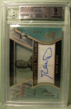 2007-08 SP ROOKIE THREADS GOLD ROOKIES #76 GLEN DAVIS AUTO JERSEY 48/50 BGS 9