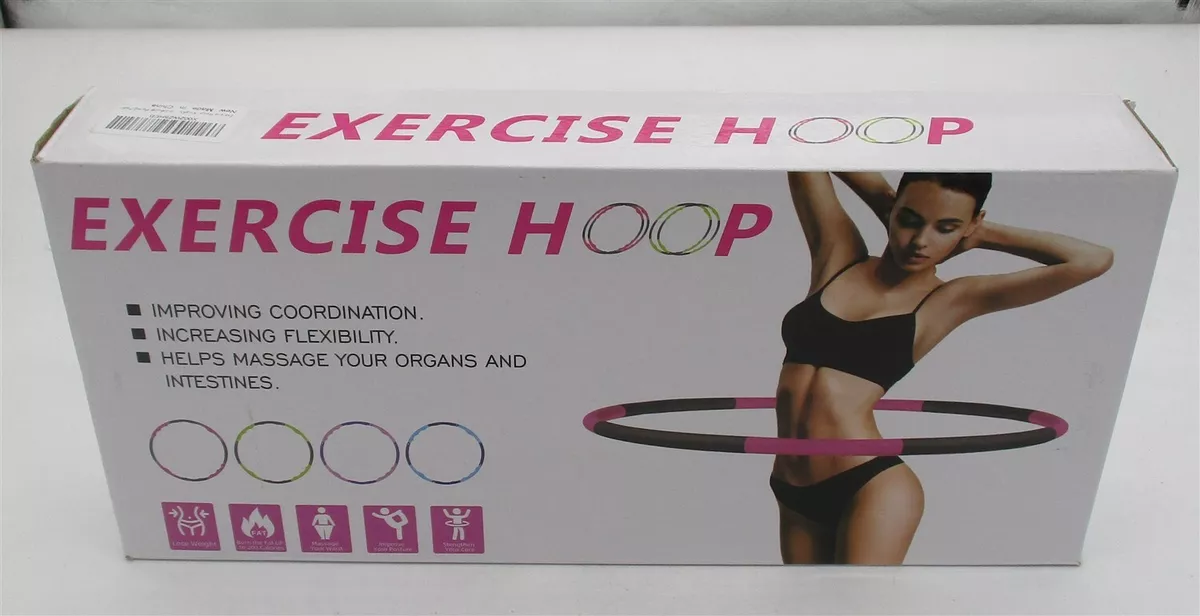 Weighted Exercise Fitness Hoop 8 Section Detachable Exercise Hoop Purple Pink