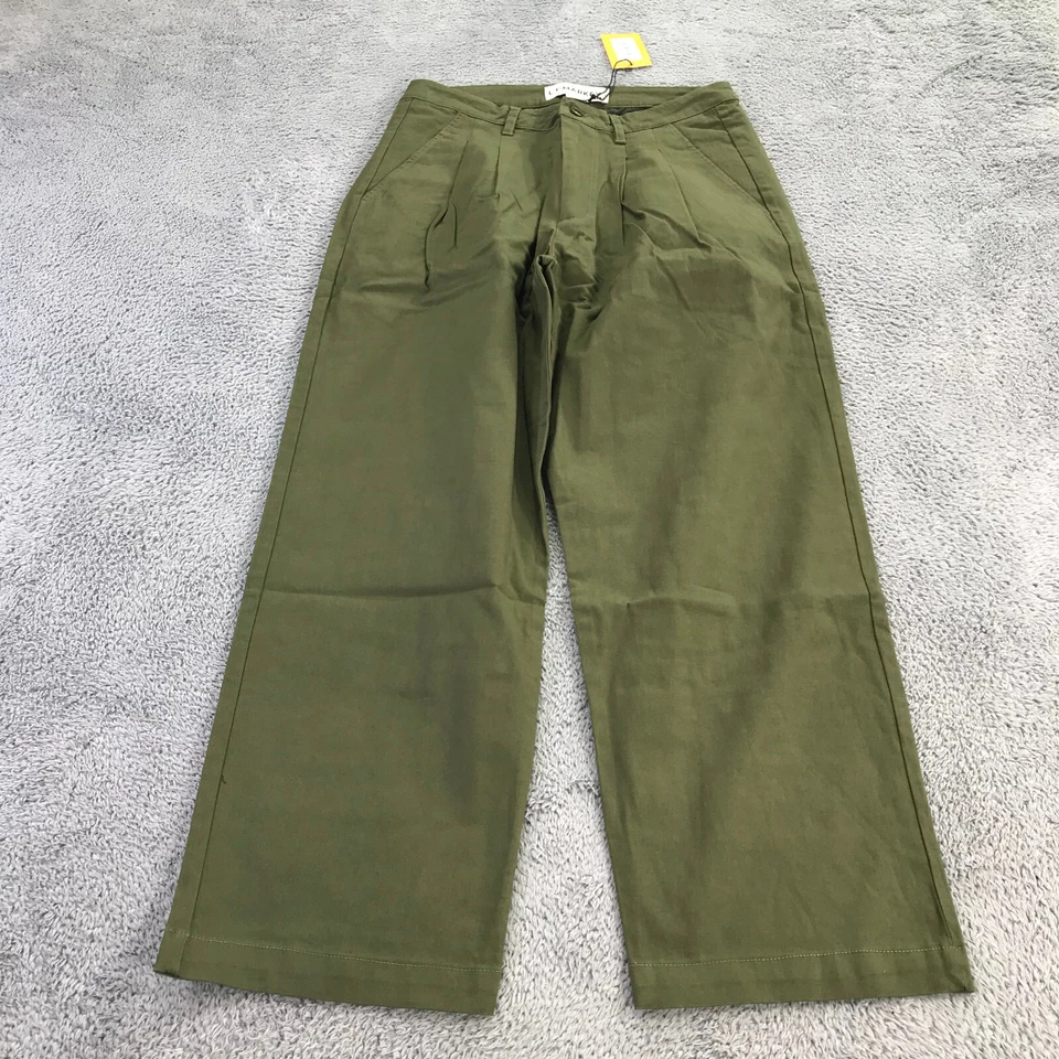 Nuevo LF MARKEY Pantalones Mujer 8 EE. UU. Clásico Pantalones Verde Oliva Reino Unido 12 325235 Foto 2 de 4