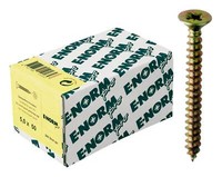 E-Normpro Spanplattenschrauben Senkkopf Verzinkt Gelb Pz D 4,0 X 50 Mm 500 StüCk