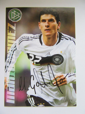 Mario Gomez # signiert # AK Autogrammkarte Postkarte DFB Deutschland EM EURO 08