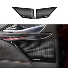 For Cadillac CT4-V CT4 20-2024 Black Steel Inner Rear Door Speaker Trims 2p