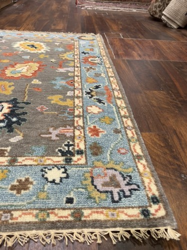 Colorful Hand Knotted Turkish Oushak Heriz Geometric Area Rug Carpet 3’1x5’2,83 - Picture 8 of 12