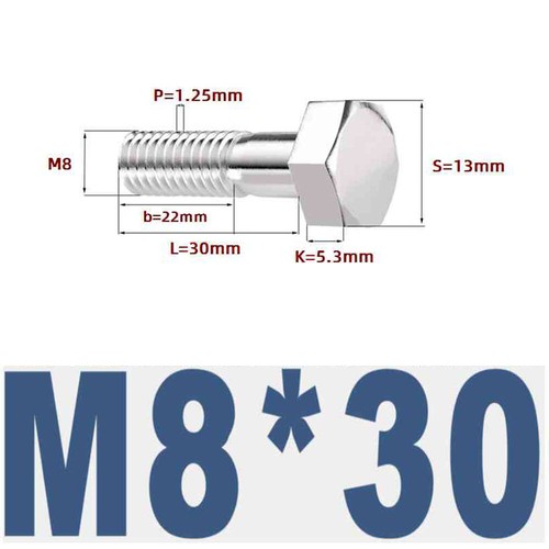 304 Stainless Steel External Hexagonal Half-Thread Screw Extension M6-M27 - Picture 27 of 195