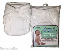 Dappi PINLESS Contoured CLOTH Diaper 100 Cotton Natural S-M-L Reusable Washable