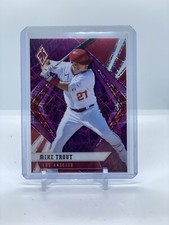 2021 Panini Chronicles Phoenix Purple Velocity Prizm Mike Trout Angels