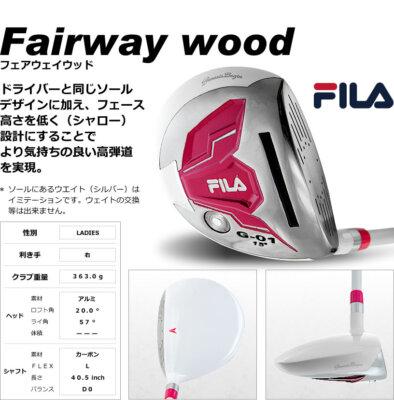 FILA - 【中古】レディースゴルフセット フィラ レディースゴルフセット キャディバッグ付き L 7本 右