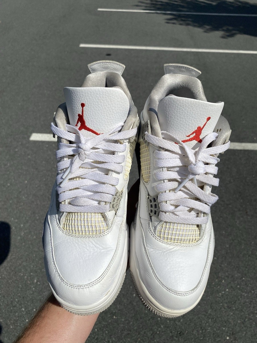 Nike Jordan 4 Retro Mid White Oreo Grey Sneakers Size 9 Size 9.5 - Jordan 4 Retro Mid White Oreo 194956852070| eBay main image 4