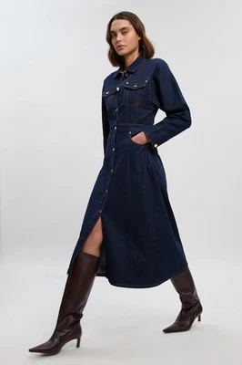 Karen Millen Shirt Dress Womens Elevated Day Dresses - Image 1 of 4