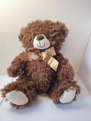 Brauner Teddy Plüsch, süßer Teddy mit Schleife,Brown Teddy Plush, Cute teddy