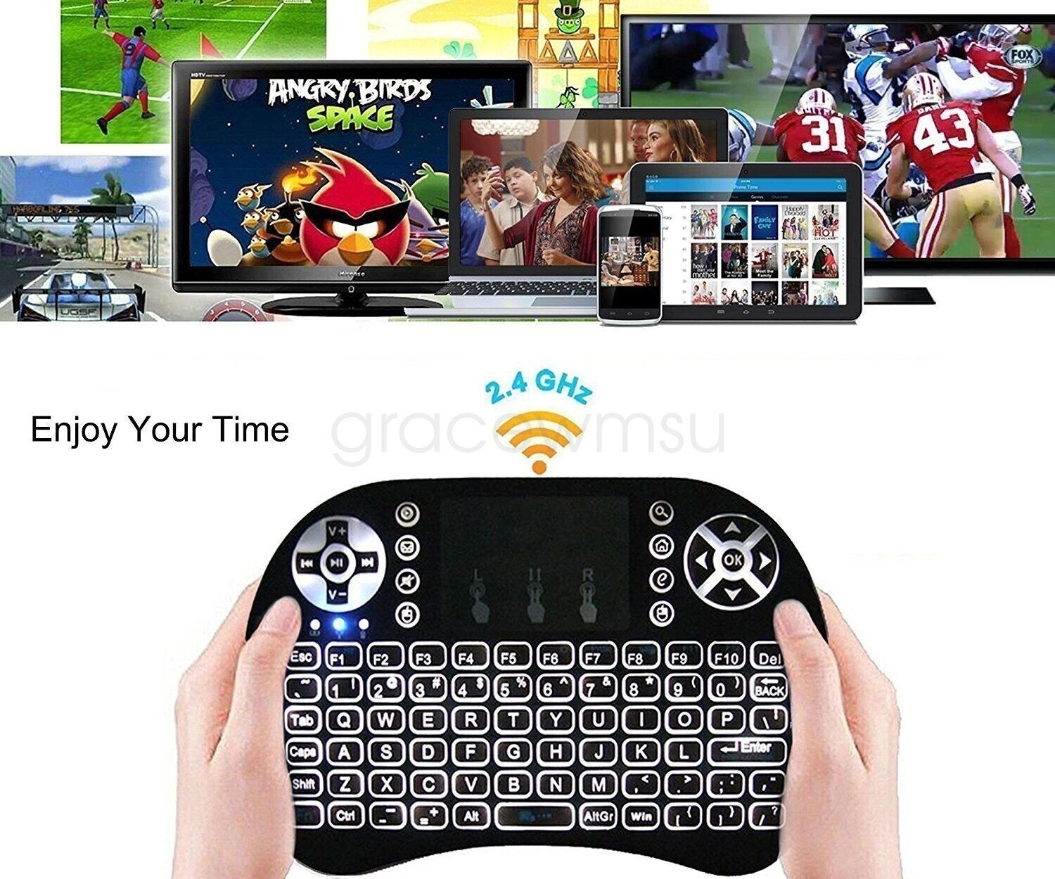 Mini Portable Wireless Keyboard Touchpad USB for Android Smart TV Box PC Laptop