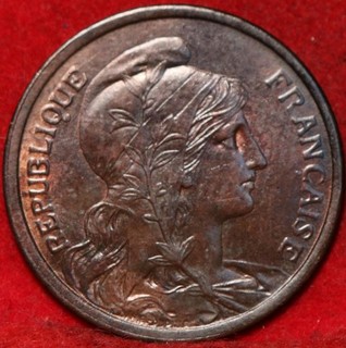 1913 France 2 Centimes Foreign Coin