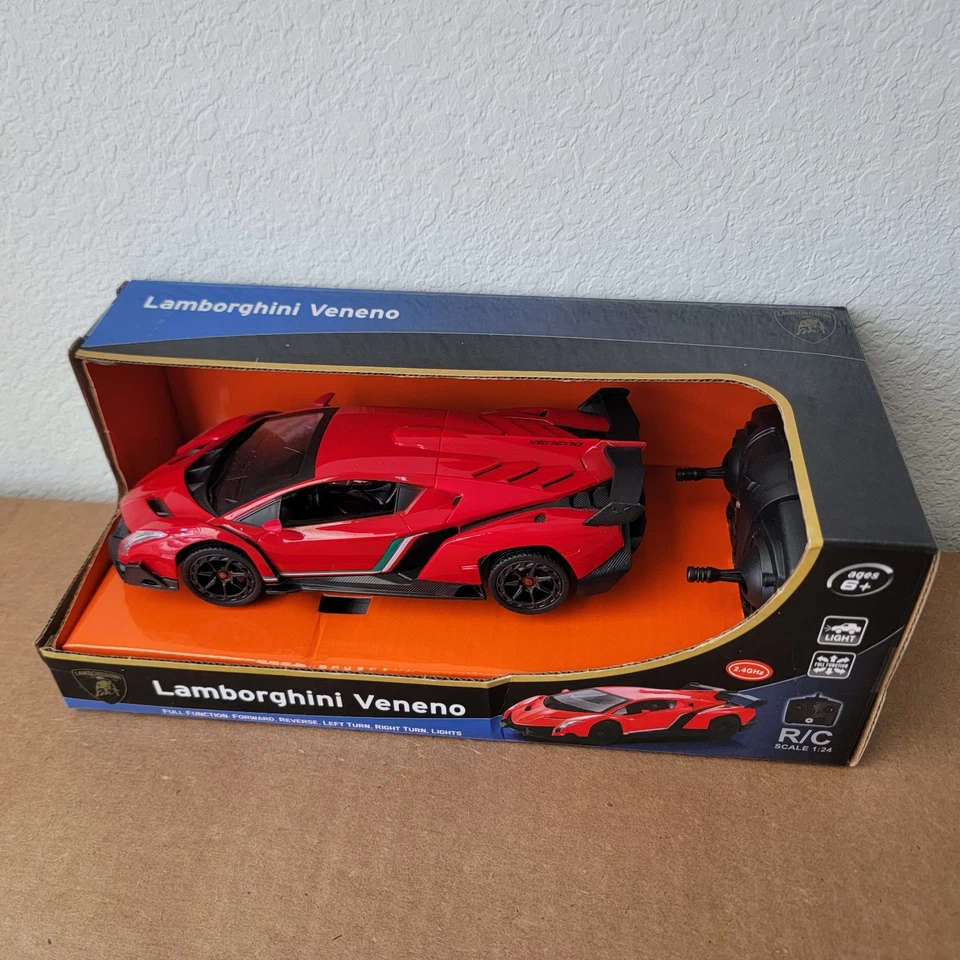 Braha Lamborghini Veneno M Remote Control Car 1:24 Scale Color Red - Image 3 of 4
